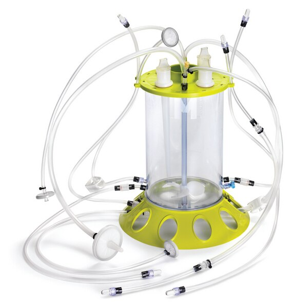 BIOREACTOR MILLIPORE DE TANQUE SINGLE-USE 3L (VERDE) TANQUE BIOREACTOR DE UN SOLO USO PARA CULTIVO ESCALABLE DE CELULAS. RECIPIENTE SEMIESFERICO DE POLICARBONATO