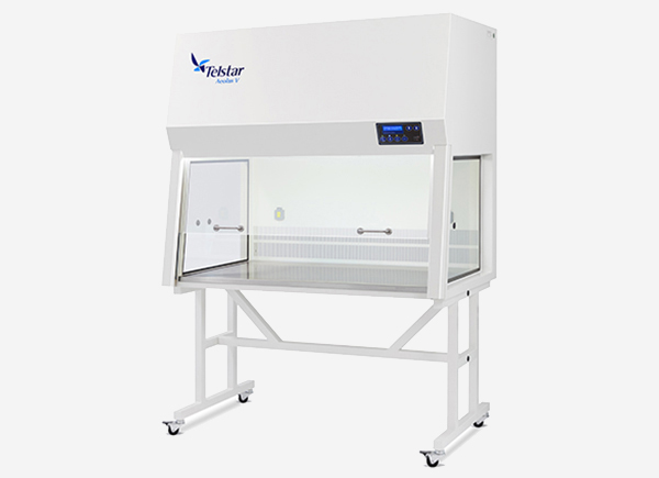 CABINA DE FLUJO LAMINAR VERTICAL TELSTAR DLF-PCR 460 PARA PCR; LUZ UV DESNATURALIZA ACIDOS NUCLEICOS CONTAMINANTES; ZONA DE TRABAJO DE 1190MM EN ACERO INOX; EX L1290 X A740X H1360MM; SIN SOPORTE