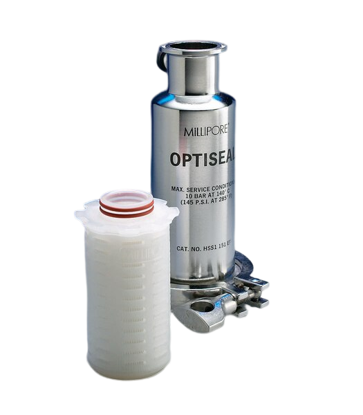 CARCASA DE FILTRACIÓN PARA CARTUCHOS TIPO OPTISEAL, EN ACERO INOXIDABLE 316L, ELECTROPULIDA, INCLUYE VENTEO, DRENAJE Y CONEXIONES, CONFIGURACIÓN T-LINE, UNIDAD