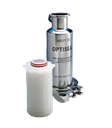 CARCASA DE FILTRACIÓN PARA CARTUCHOS TIPO OPTISEAL, EN ACERO INOXIDABLE 316L, ELECTROPULIDA, INCLUYE VENTEO, DRENAJE Y CONEXIONES, CONFIGURACIÓN T-LINE, UNIDAD
