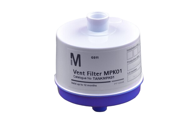 FILTRO DE VENTEO PARA TANQUE DE ALMACENAMIENTO DE AGUA PURIFICADA, MARCA MILLIPORE