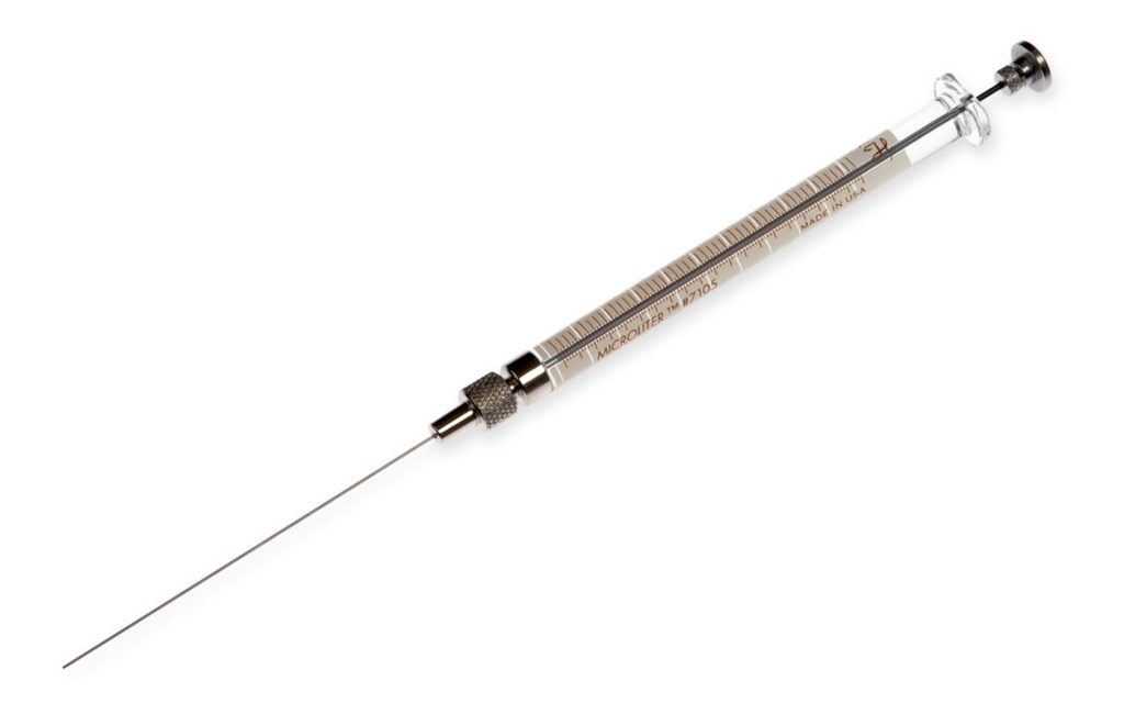 JERINGA HAMILTON TIPO 7105 KH DE 5UL (24/2,75/3) AGUJA TIPO 3 DE 2,75 DE LONGITUD Y CALIBRE 24