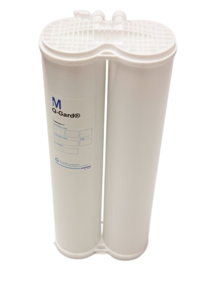 MODULO DE PRETRATAMIENTO QGARD 2, MARCA MILLIPORE, PARA EQUIPO MILLI-Q ACADEMIC ALIMENTADO CON AGUA DESIONIZADA. CONTIENE RESINAS DE INTERCAMBIO IONICO Y CARBON ACTIVADO. UNIDAD