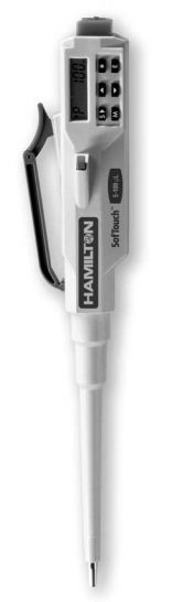 PIPETA ELECTRONICA HAMILTON DE VOLUMEN VARIABLE 100-5000uL EN INCREMENTOS DE 50.0 uL COLOR GRAFITO. INLCUYE CARGADOR Y CERTIFICADO.