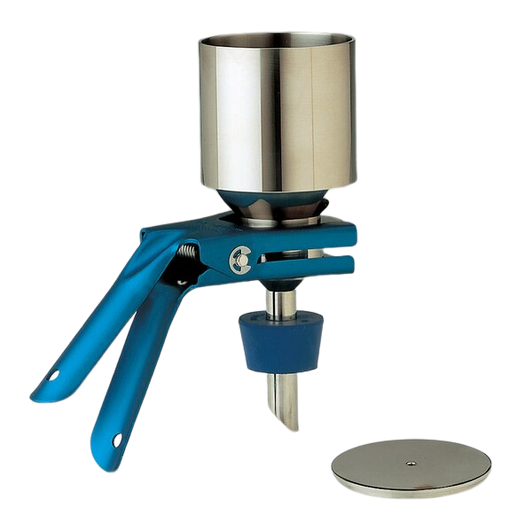 PORTAFILTRO EN ACERO INOXIDABLE MILLIPORE. INCLUYE: EMBUDO EN ACERO INOXIDABLE 316 CON CAPACIDAD DE 250 ml, BASE EN VIDRIO BOROSILICATO, PINZA DE AGARRA EN ALUMINIO Y TAPON EN SILICONA