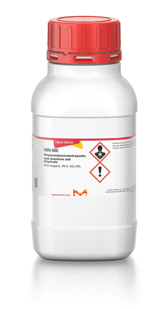 SIGMA-ALDRICH ETHYLENEDIAMINETETRAACETIC ACID DISODUM SALT DIHYDRATE ACS REAGENT, 99.0 - 101.0% - 500 G