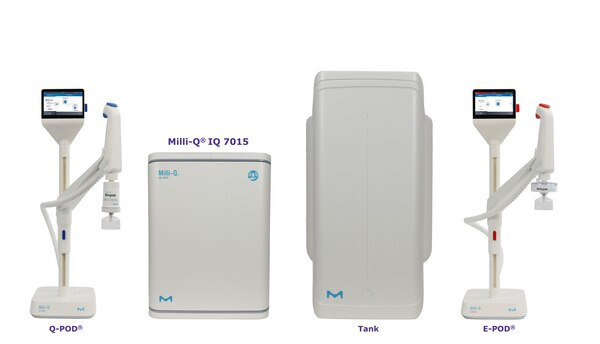 SISTEMA COMPLETO DE PURIFICACIÓN DE AGUA MILLI-Q INTEGRAL 15 (TIPO I Y II) DIRECTAMENTE DEL AGUA DE RED. CAPACIDAD DE PRODUCCIÓN: 2 L/MIN. INCLUYE TANQUE DE ALMACENAMIENTO DE 60 LITROS CON SENSOR DE NIVEL, MÓDULO DE SANITIZACIÓN AUTOMÁTICO Y TODOS LO