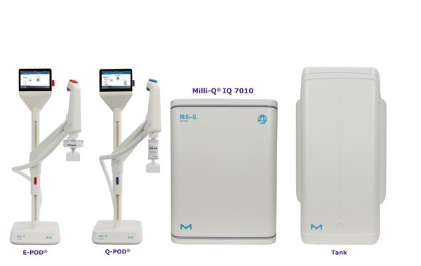 SISTEMA DE PURIFICACION DE AGUA MILLI -Q®IQ 7010, PRODUCE 10 l/HORA DE AGUA TIPO I Y TIPO II MEDIANTE PODS
