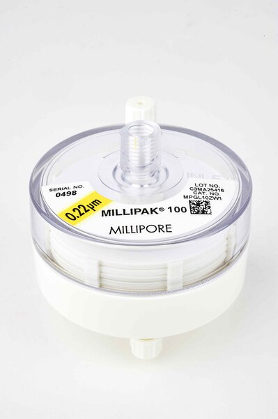 UNIDAD DE FILTRACION MILLIPORE TIPO MILLIPAK 100, PARA EQUIPO DE AGUA AFS, UNIDAD