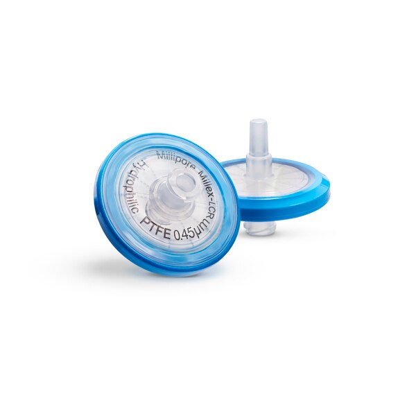UNIDADES DE FILTRACION MILLIPORE TIPO LCR PTFE HIDROFILIZADO 33 MM DE DIAMETRO 0.45 MICRAS DE PORO. NO ESTERILES CAJA / 100