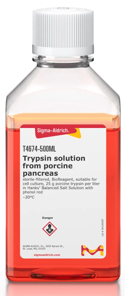 SOLUCION DE TRIPSINA DE PANCREAS PORCINO PARA CULTIVO CELULAR FRASCO 100ML