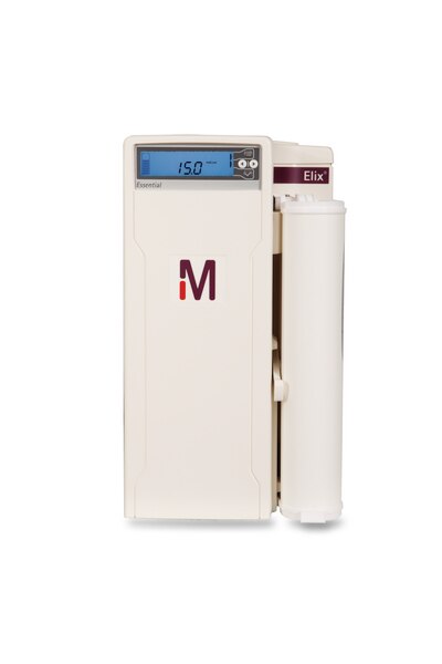 SISTEMA DE PURIFICACIÓN DE AGUA ELIX ESSENTIAL 3L/HORA. MILLIPORE , PRODUCE AGUA TIPO II (GRADO ANALITICO) A PARTIR DE LA RED POSEE MEDICION DE LA CALIDAD DE AGUA CONSTANTE, MULTIPLES ALARMAS.