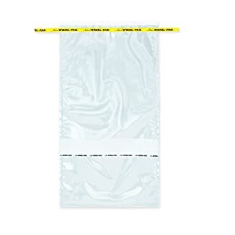 FUNDAS WHIRL-PAK DE 123 ONZAS (3637 ml) DE CAPACIDAD, PARA MUESTREO ESTÉRIL, SIN TIOSULFATO DE SODIO. CON FRANJAS PARA ESCRIBIR. PACK/250