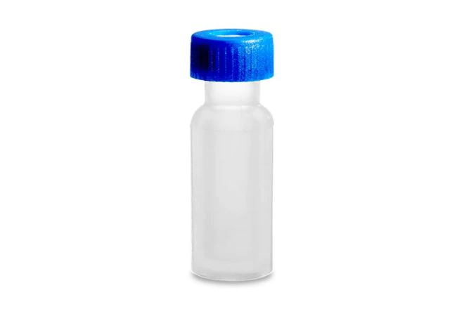 VIAL WATERS 12X32MM POLIPROPILENO, CON TAPA SILICON/PTFE SEPTA, 750UL, 100/PKG