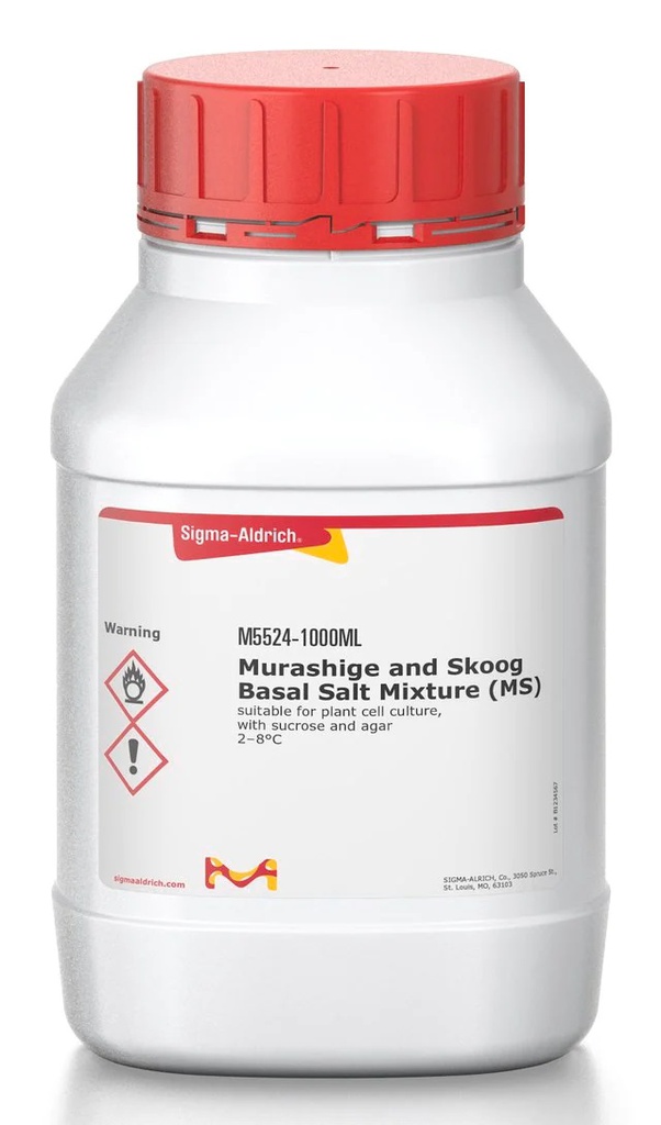 Sigma-Aldrich Murashige and Skoog Basal Salt Mixture (MS) powder, plant cell culture tested