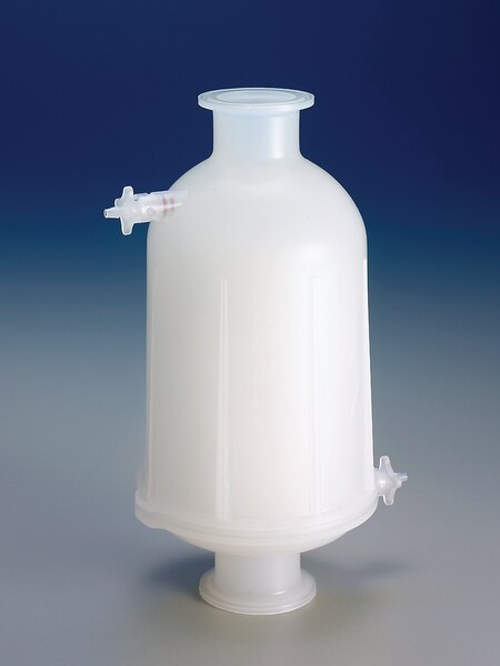 UNIDAD DE FILTRACION MILLIPORE, TIPO OPTICAP AERVENT HIDROFOBICO, MEDIO FILTRANTE EN TEFLON PTFE, 0.22 MICRAS DE PORO ABSOLUTO, AREA DE FILTRACION 0.32 m², 5" DE LONGITUD, CARCAZA EN POLIPROPILENO, CONEXIONES T-CLAMP 1.5". UNIDAD
