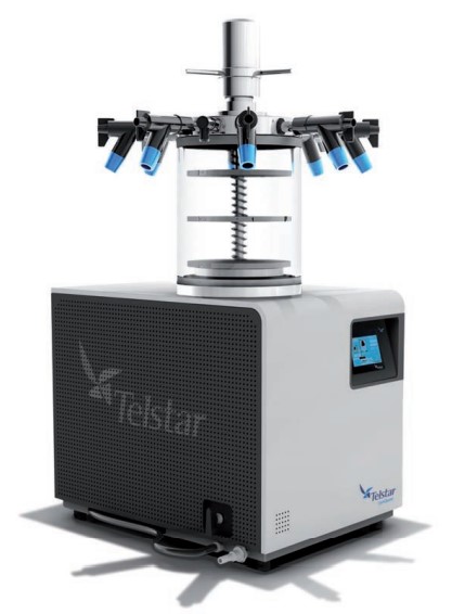 LIOFILIZADOR TELSTAR LYOQUEST -55 PLUS; CONDENSADOR 8 LITROS (6GK/24H) TEMPERATURA -55°C; PROGRAMACIÓN TEMP DE BANDEJAS, PRESIÓN Y VACÍO; MANUAL O SEMIAUTOMÁTICO; 2 COMPRESORES