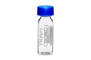 VIALES TRANSPARENTES DE CUELLO ROSCADO WATERS CON TAPA Y SEPTA PTFE/SILICON PEGADA DE 12 X 32 MM CERTIFICADO PAC/100