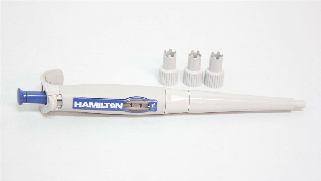 PIPETA ELCTRÓNICA HAMILTON DE 100UL-1ML CON INCREMENTOS DE 2.0 UL COLOR AZUL AUTOCLAVABLE CON GARANTÍA DE EXACTITUD Y PRESICIÓN
