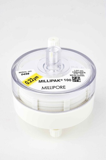 [MPGL10ZW1] UNIDAD DE FILTRACION MILLIPORE TIPO MILLIPAK 100, PARA EQUIPO DE AGUA AFS, UNIDAD