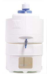 [TANKPE030] TANQUE DE ALMACENAMIENTO DE AGUA MARCA MILLIPORE EN MATERIAL POLIETILENO CON BAJO NIVEL DE EXTRAIBLES Y CAPACIDAD DE 30 LITROS. POSEE LLAVE MANUAL DISPENSADORA Y SENSOR DE NIVEL PARA QUE AL SER CONECTADO AL EQUIPO DE PURIFICACION RIOS O ELIX SE APAGUE