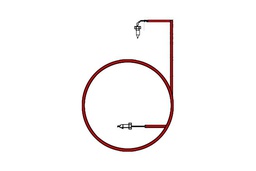 [WAT072215] TUBERIA DE SALIDA FORRADO EN COLOR ROJO DE 1/16" X 0.009" DI DEL INYECTOR 717 / 2690