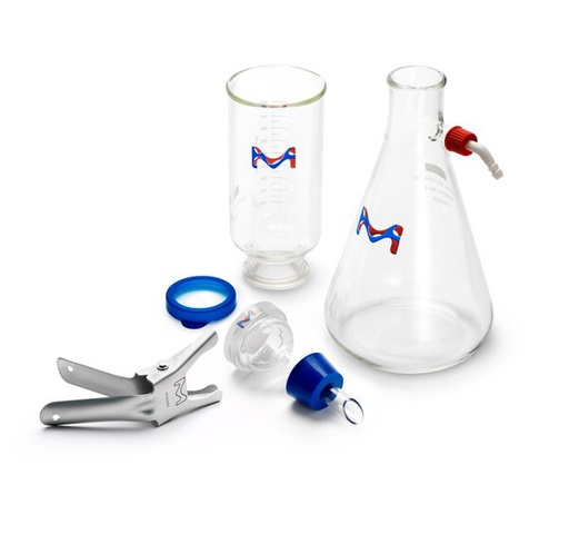 [XX1004720] PORTAFILTROS MILLIPORE EN VIDRIO PYREX, BASE TEFLONADA 47 mm DE DIAMETRO, 300 ml. DE CAPACIDAD. INCLUYE: EMBUDO DE VIDRIO, SOPORTE PARA FILTRO, PINZA DE ALUMINIO ANODIZADO Y TAPON DE NEOPRENO.