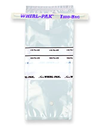 [B01040WA] FUNDAS WHIRL-PAK DE 4 ONZAS (118 ml) DE CAPACIDAD, PARA MUESTREO ESTÉRIL, CON 10MG DE TIOSULFATO DE SODIO. CON FRANJAS PARA ESCRIBIR STANDAR PACK/100