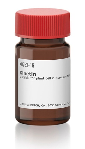 [K0753-1G] Kinetinsuitable for plant cell culture, Sigma-Aldrich crystallineSynonym: 6-Furfurylaminopurine, N6- Furfuryladenine 1 GR