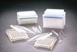 [RACKS-PPT25] PUNTAS PARA USO CON MICROPIPETAS, VOLUMEN DE 250 MICROLITROS, APIROGENAS, DISPENSADAS INDIVIDUALMENTE EN RACKS POR 96 UNIDADES