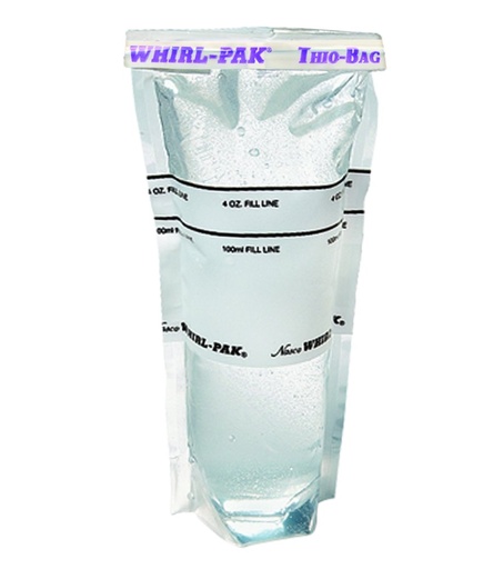 [B01402WA] FUNDA WHIRL-PAK THIO-BAGS STAND-UP 4 ONZ. ESTERILES, CON BANDA. PAC/100