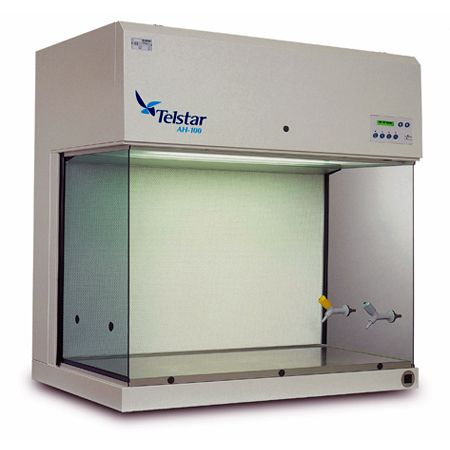 [1001A] CABINA DE FLUJO LAMINAR HORIZONTAL AH-100 TELSTAR.1260X845X1290 MM CON KIT GERMICIDA UV Y ESPITA PARA GAS