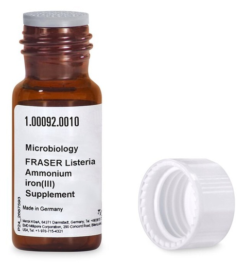 [1000920010] SUPLEMENTO DE AMONIO Y HIERRO ( III) PARA LISTERIA SEGÚN FRASER.10 X 1 VIAL. MARCA MERCK