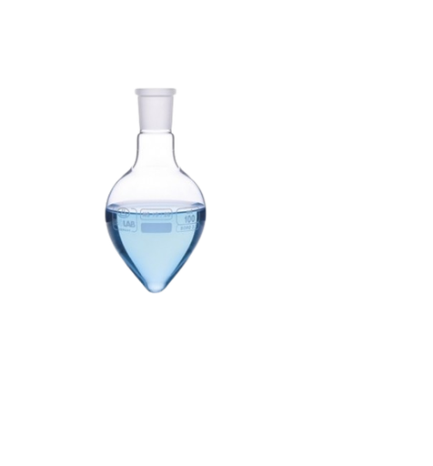 [80422] MATRACES FRASCOS EN FORMA DE PERA. CONEXIÓN S.T. 29/32. CAPACIDAD 100 ML – Ø 65 MM – ALTURA 115 MM