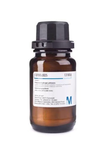 [1019650025] MATERIAL DE REFERENCIA ESTÁNDAR SECUNDARIO CERTIFICADO DE FTALATO DE HIDRÓGENO Y POTASIO PARA LA MEDICIÓN DEL PH; TRAZABLE DIRECTAMENTE A SRM PRIMARIO DE NIST/PTB PH(S) = 4,00₅ (25°C) CERTIPUR® 25G